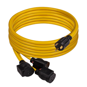 FIRMAN Heavy Duty Power Cord with Storage Strap, 25FT TT-30P to (3) 5-20R