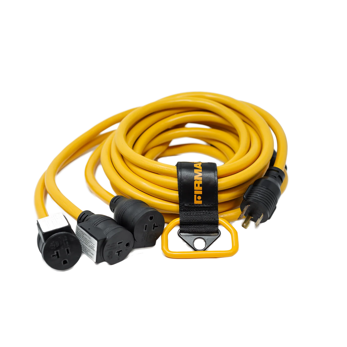FIRMAN Heavy Duty Power Cord with Storage Strap, 25FT L5-30P to (3) 5-20R