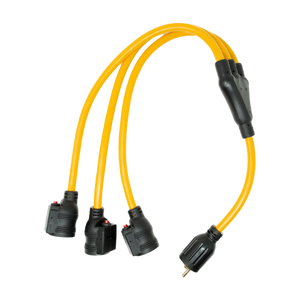 FIRMAN Heavy Duty Short Power Cord, 3FT TT-30P to 3 x 5-20R