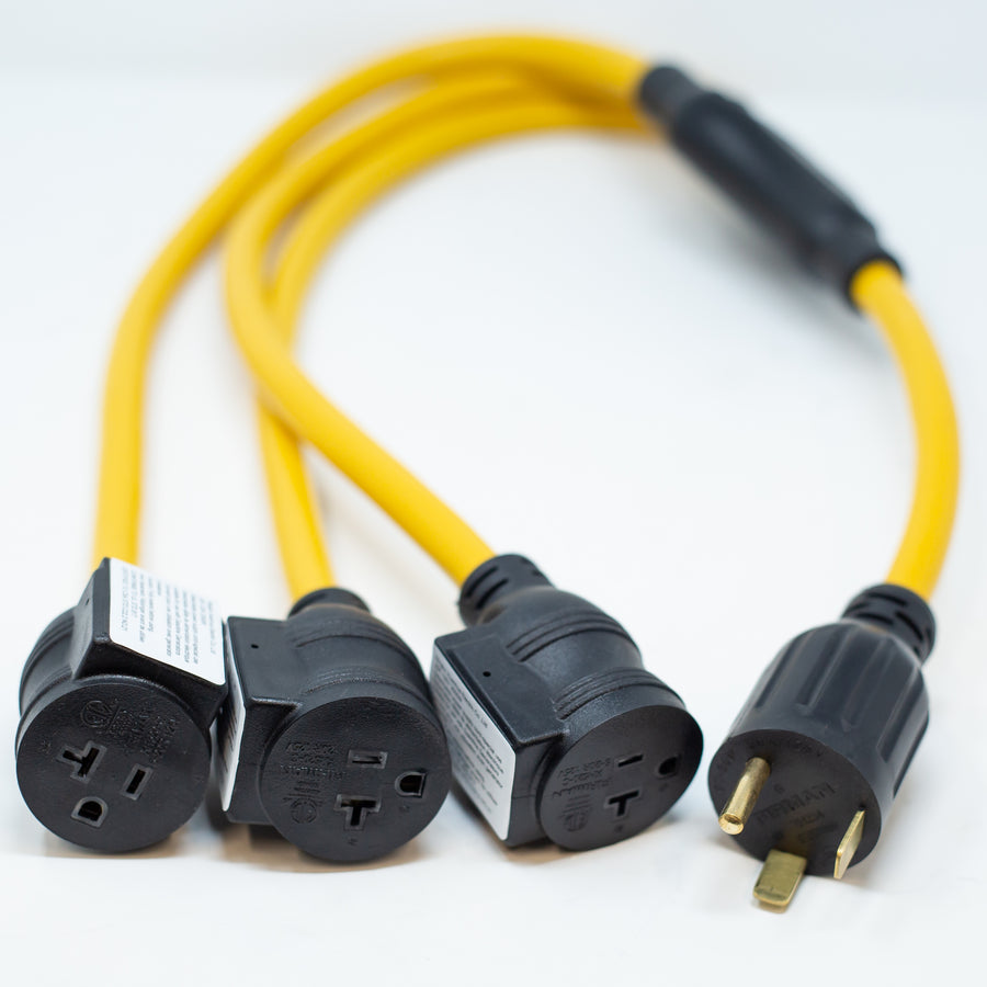 FIRMAN Heavy Duty Short Power Cord, 3FT TT-30P to 3 x 5-20R, view 3