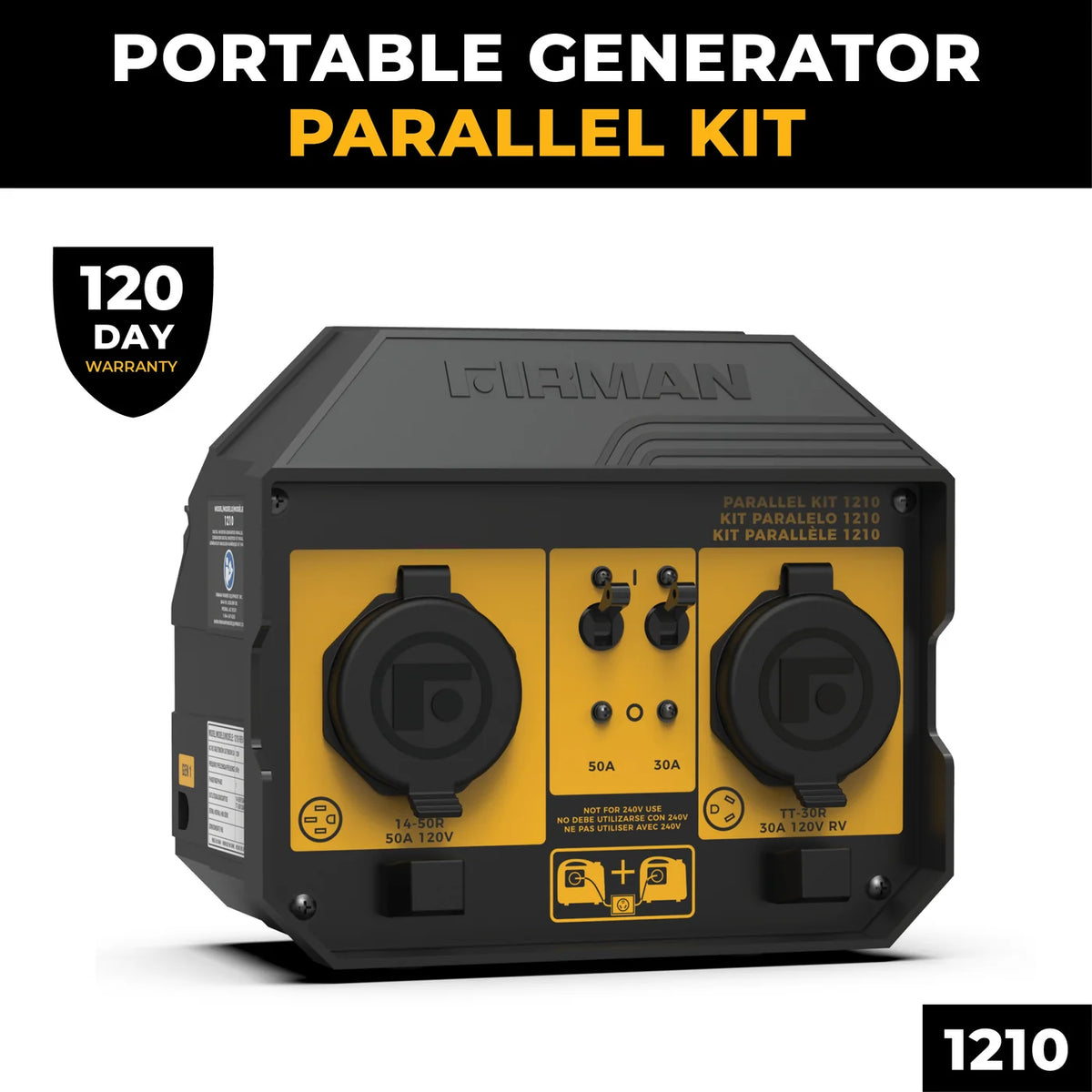 FIRMAN Portable Generator Parallel Kit, 50A 6000W, view 3