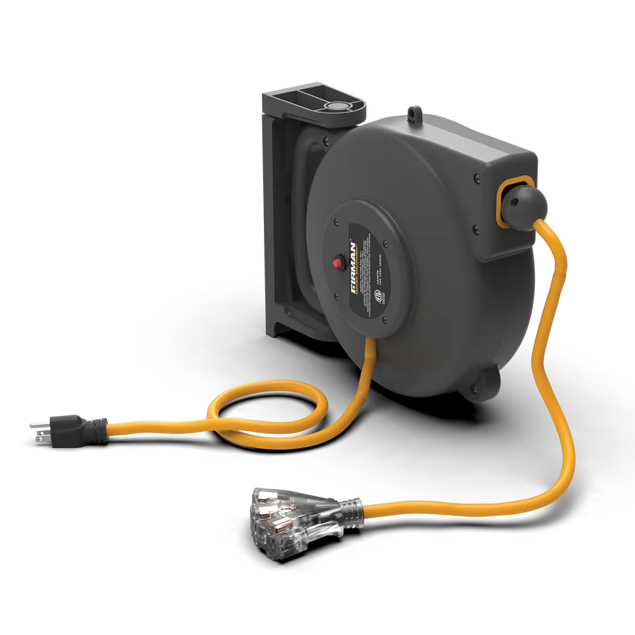 FIRMAN Retractable Extension Cord Reel with 4 Outlets, 30FT 125V 15A, view 10