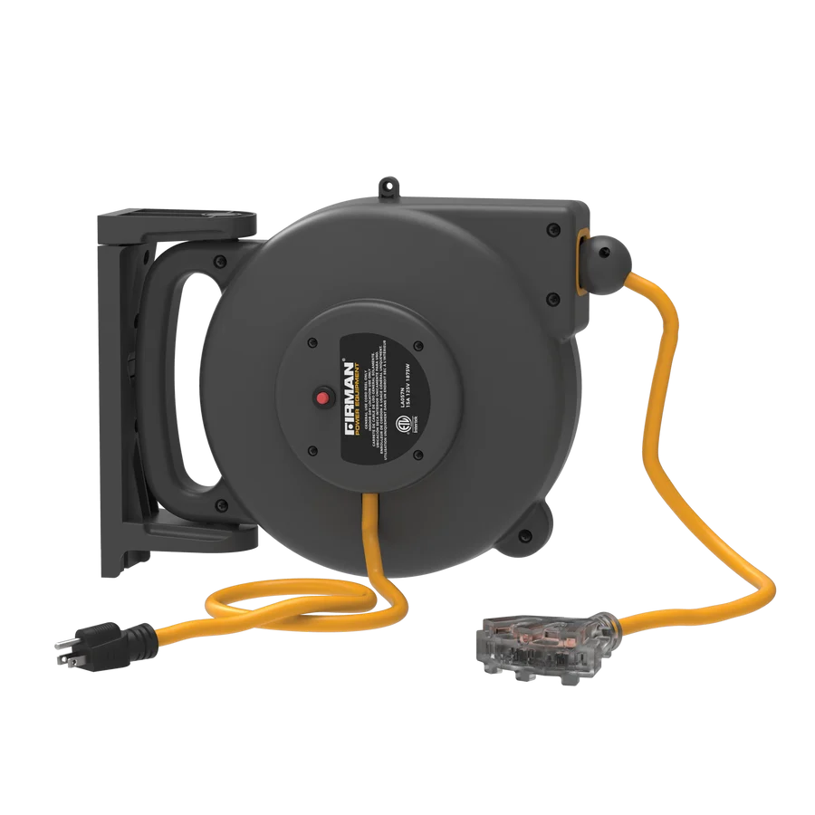 FIRMAN Retractable Extension Cord Reel with 4 Outlets, 30FT 125V 15A, view 11