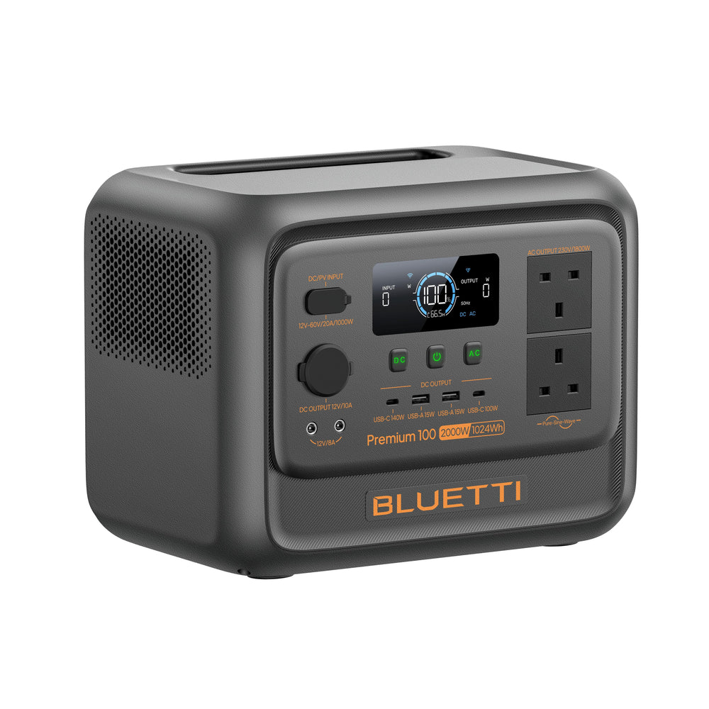 BLUETTI Premium 100 V2 Portable Power Station, 1,024Wh/2,000W