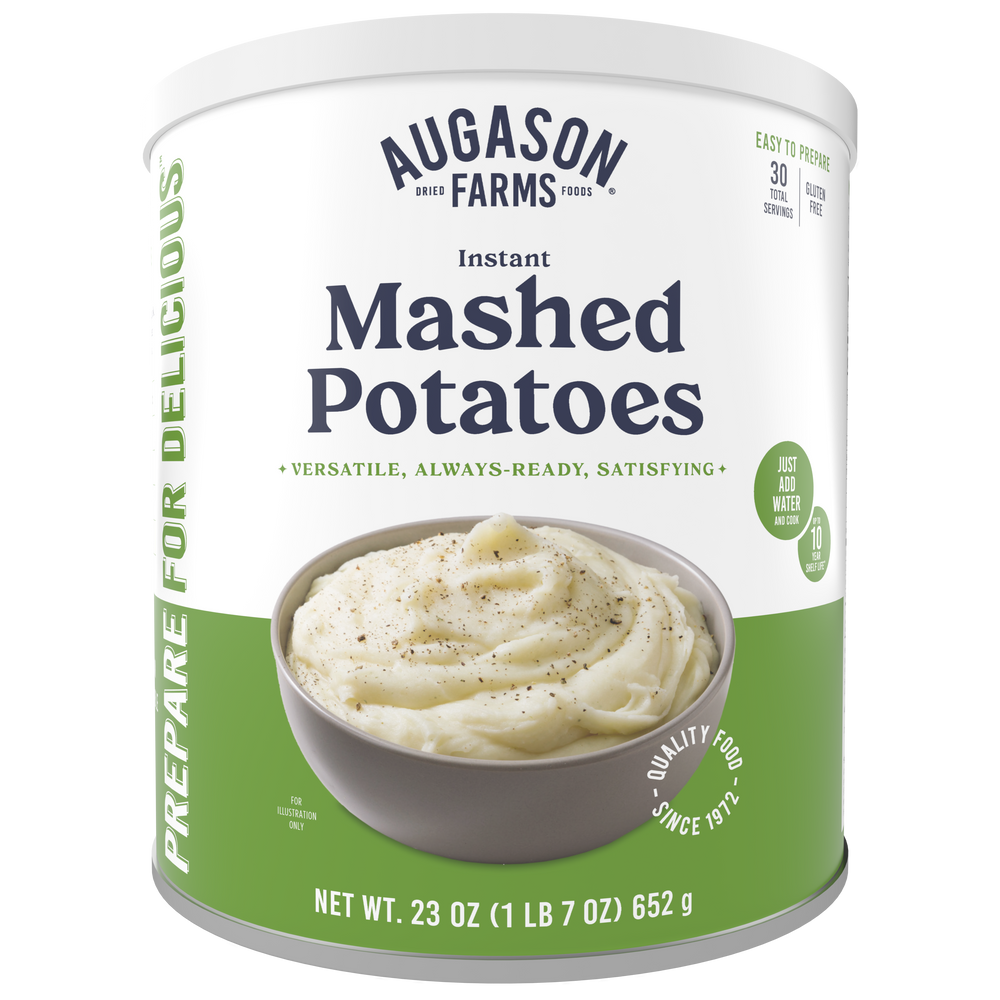 Augason Farms Instant Mashed Potatoes Can, 30 Servings