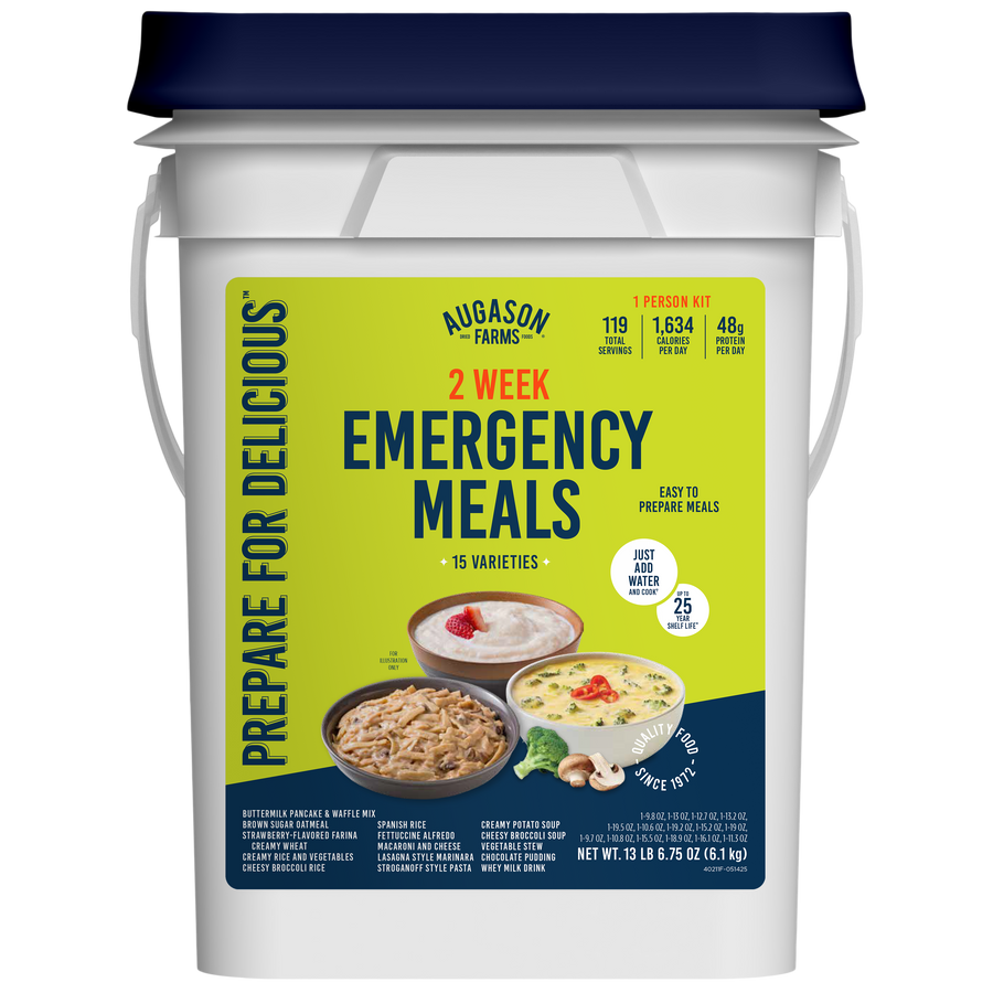 Augason Farms 2-Week 1-Person Emergency Food Supply Kit, 119 Servings