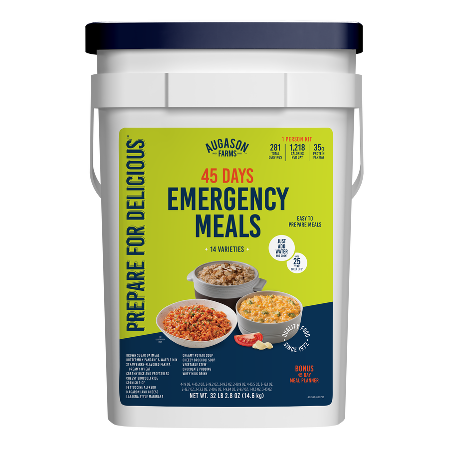 Augason Farms 45-Day 1-Person Emergency Food Supply Kit, 281 Servings