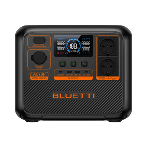 BLUETTI AC70P(Premium 80) Versatile Power Station, 1,000W/864Wh