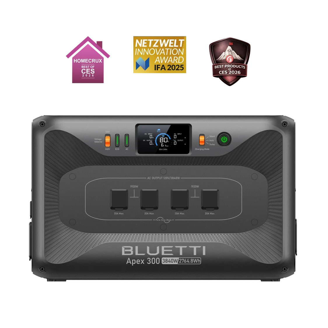 BLUETTI Apex 300 Versatile Power Station, 3,840W/2,764.8Wh, view 2