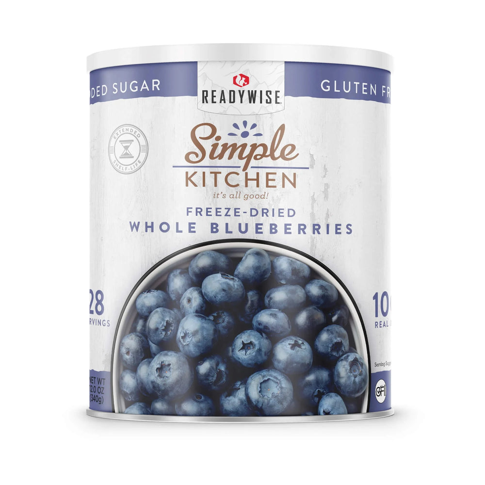 ReadyWise Freeze Dried Whole Blueberries – 28 Servings