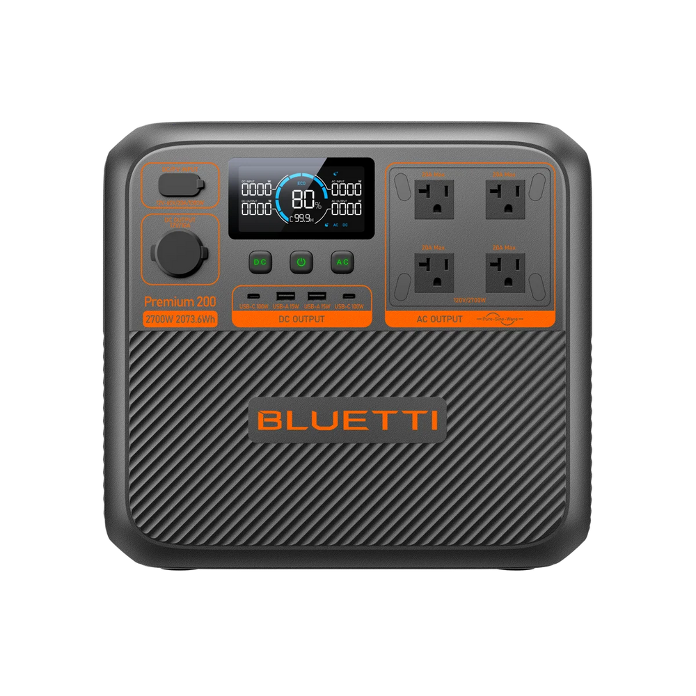 BLUETTI Premium 200 V2 Portable Power Station, 2,700W/2,073.6Wh