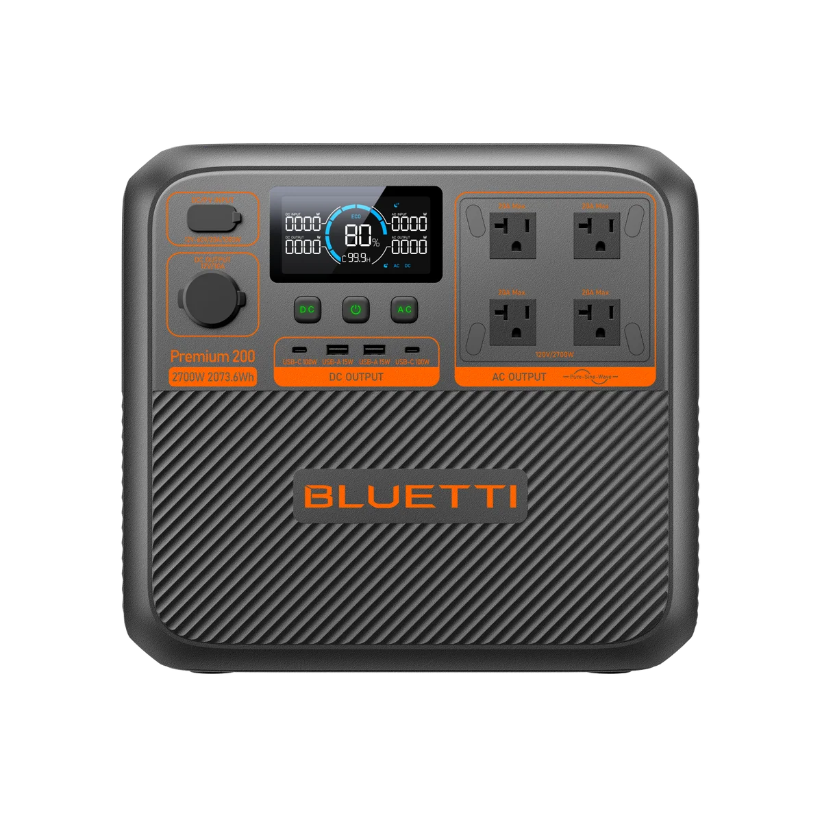 BLUETTI Premium 200 V2 Portable Power Station, 2,700W/2,073.6Wh