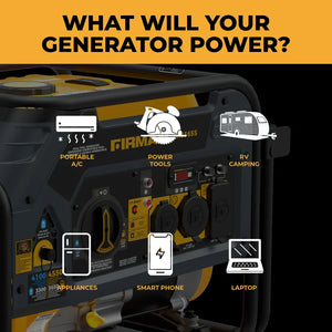 FIRMAN Dual Fuel Portable Generator Recoil Start, 4,550/3,650W, view 5