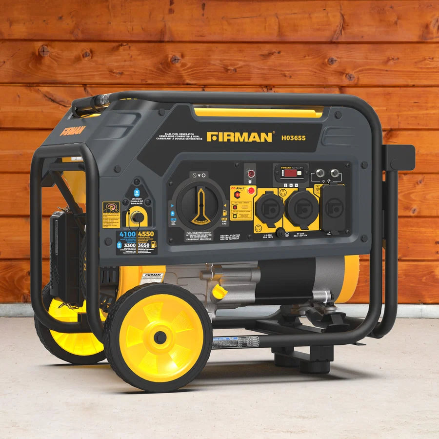 FIRMAN Dual Fuel Portable Generator Recoil Start, 4,550/3,650W, view 11