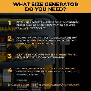 FIRMAN Dual Fuel Portable Generator with CO Alert Electric Start, 10,000/8,000W 120/240V, view 10