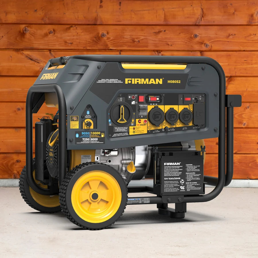 FIRMAN Dual Fuel Portable Generator with CO Alert Electric Start, 10,000/8,000W 120/240V, view 14