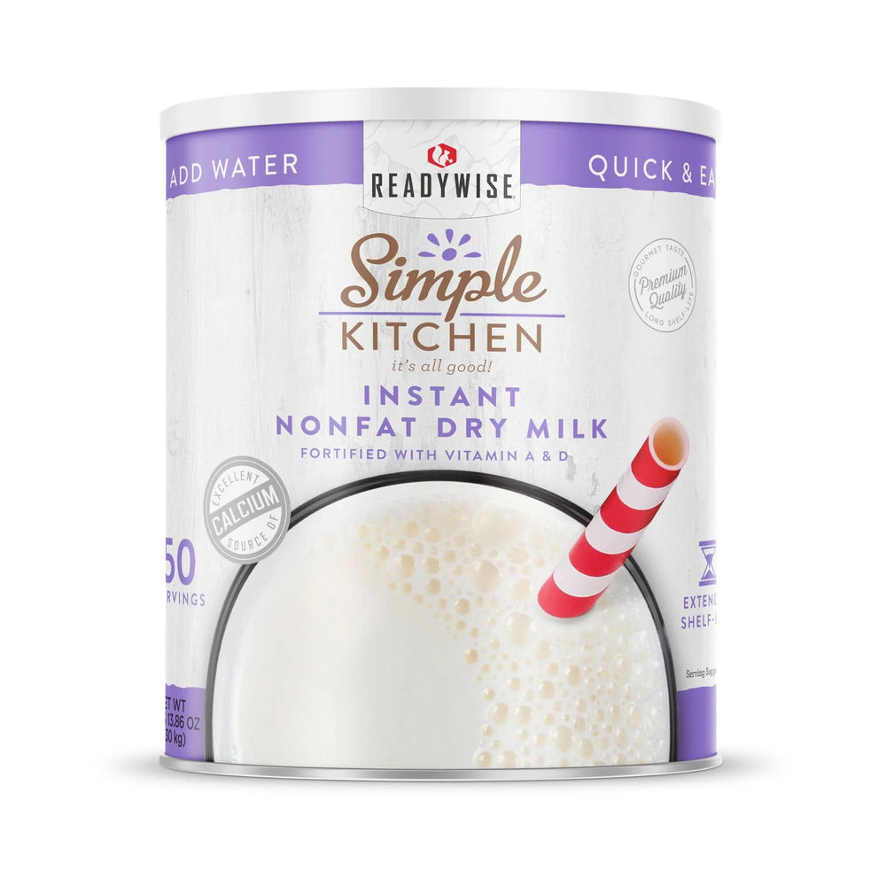 ReadyWise Instant Nonfat Dry Milk Can - 50 Servings