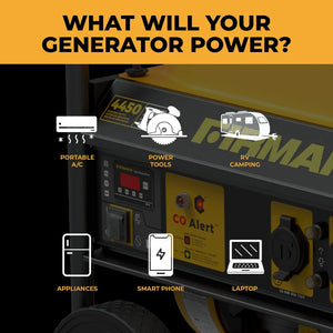 FIRMAN Gas Portable Generator with CO Alert Recoil Start, 4,450/3,550W 120V, view 5