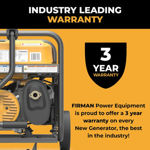 FIRMAN Gas Portable Generator with CO Alert Recoil Start, 4,450/3,550W 120V, view 4