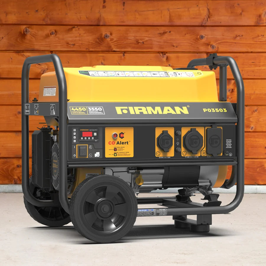 FIRMAN Gas Portable Generator with CO Alert Recoil Start, 4,450/3,550W 120V, view 12