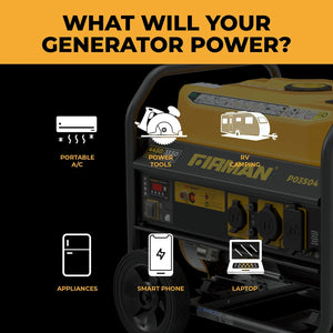 FIRMAN Gas Portable Generator with CO Alert Recoil Start, 4,450/3,550W 120V, view 4