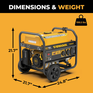 FIRMAN Gas Portable Generator with CO Alert Recoil Start, 4,450/3,550W 120V, view 10