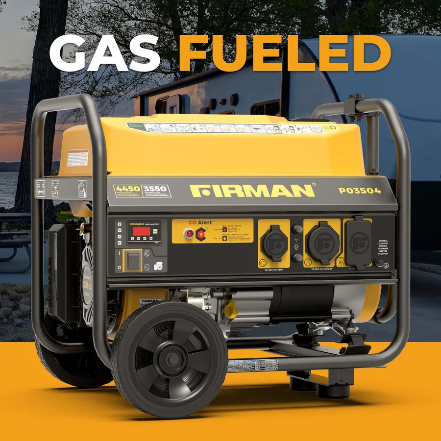 FIRMAN Gas Portable Generator with CO Alert Recoil Start, 4,450/3,550W 120V, view 11