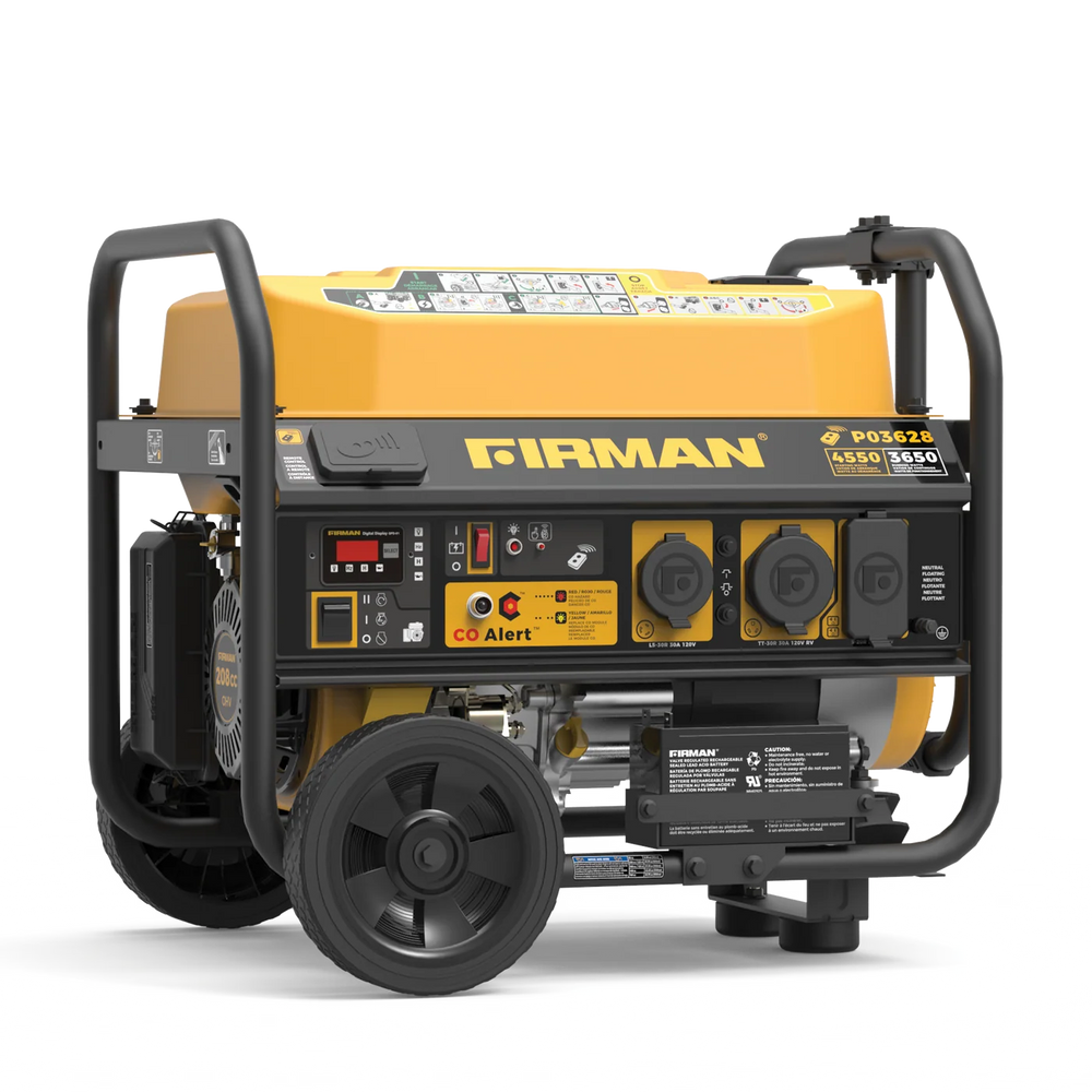 FIRMAN Gas Portable Generator with CO Alert Remote Start, 4,550/3,650W