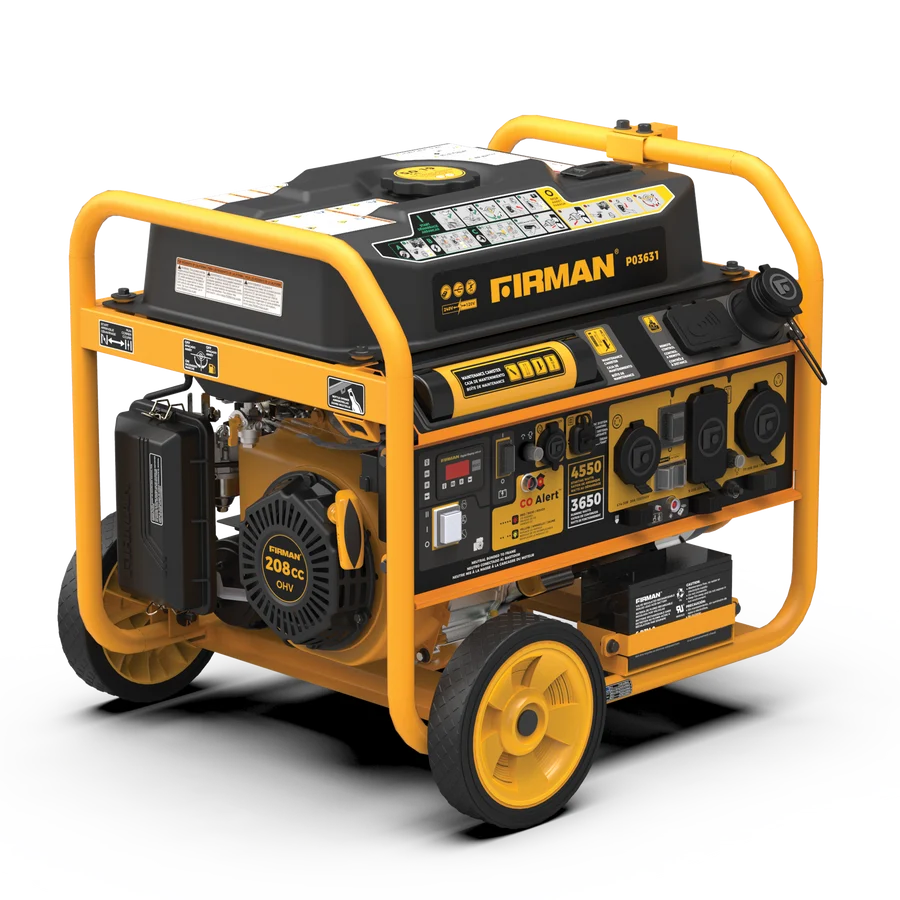 FIRMAN Gas Portable Generator with CO Alert Remote Start, 4,550/3,650W 120/240V, view 4