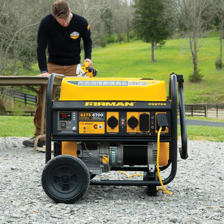 FIRMAN Gas Portable Generator with CO Alert Recoil Start, 8,375/6,700W 120/240V, view 10