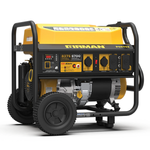 FIRMAN Gas Portable Generator with CO Alert Recoil Start, 8,375/6,700W 120/240V