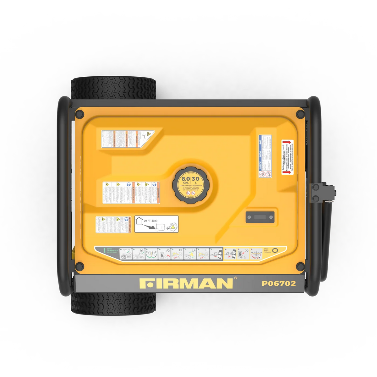 FIRMAN Gas Portable Generator with CO Alert Recoil Start, 8,375/6,700W 120/240V, view 5