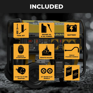 FIRMAN Gas Portable Generator with CO Alert Remote Start, 10,000/8,000W 120/240V, view 8