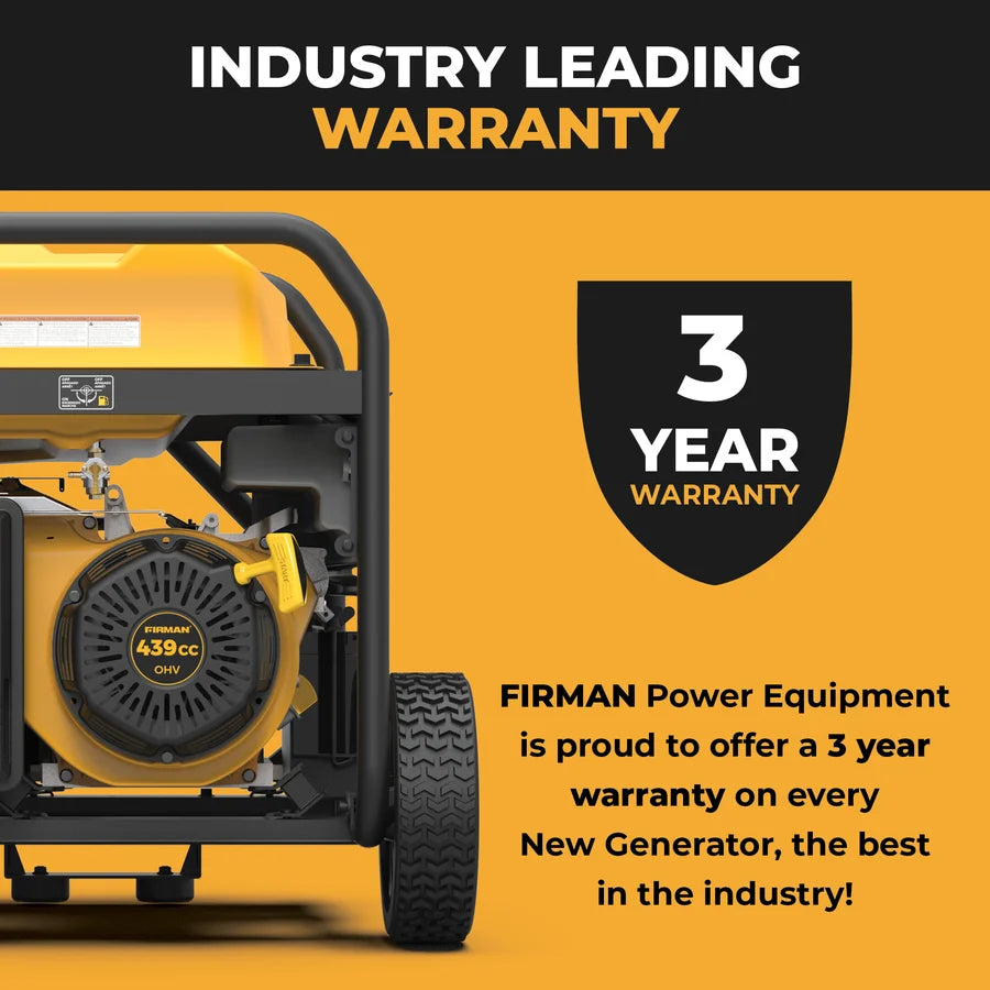 FIRMAN Gas Portable Generator with CO Alert Remote Start, 10,000/8,000W 120/240V, view 4