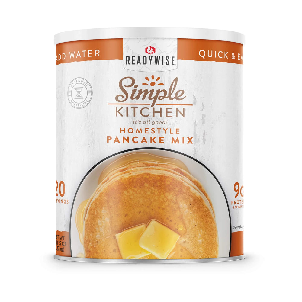 ReadyWise Dehydrated Pancake Mix Can - 20 Servings