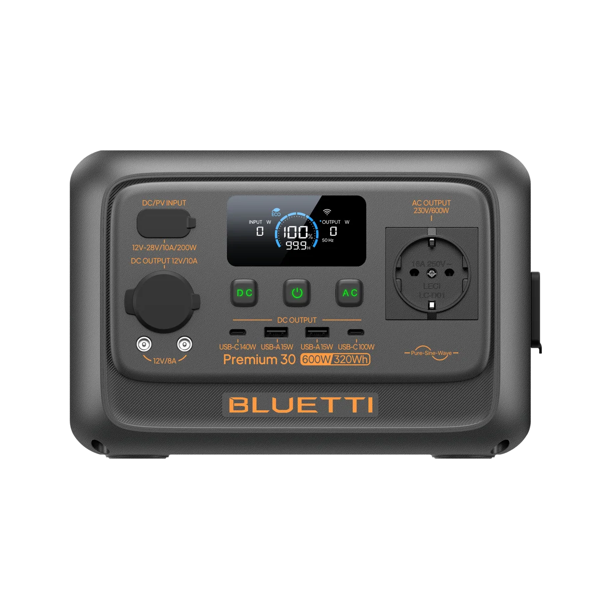 BLUETTI Premium 30 V2 Versatile Power Station, 600W/320Wh