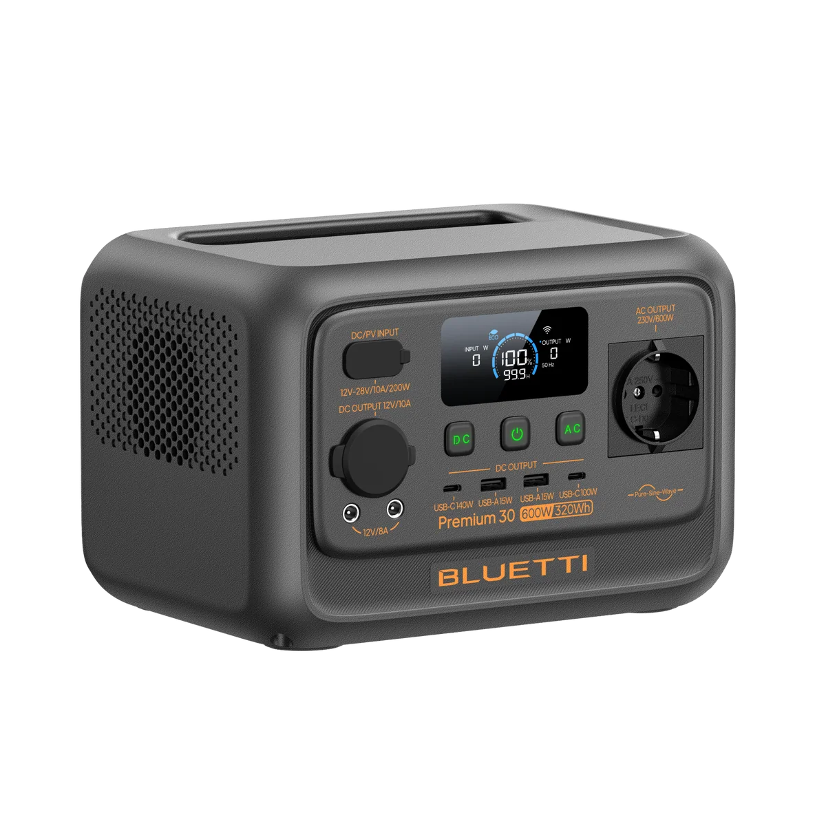 BLUETTI Premium 30 V2 Versatile Power Station, 600W/320Wh, view 3