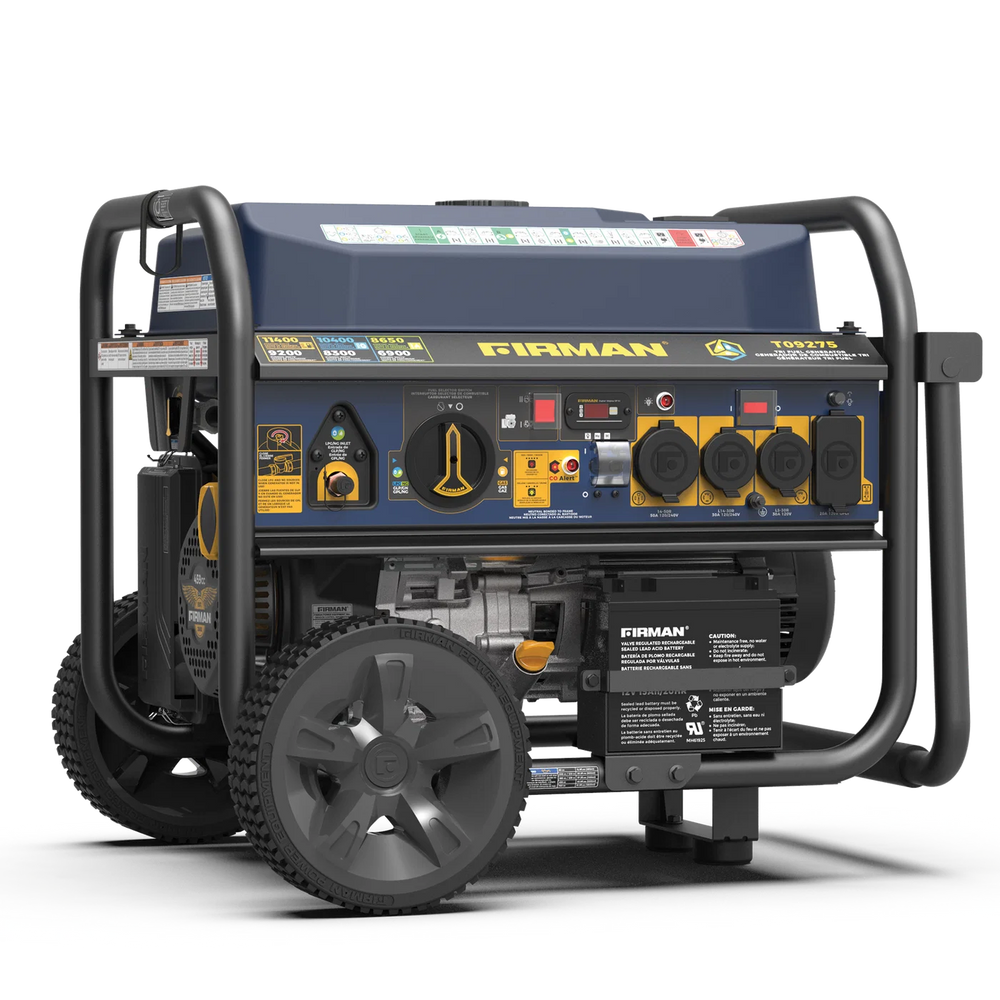 FIRMAN Tri-Fuel Generator Electric Start - 11,400/9,200W