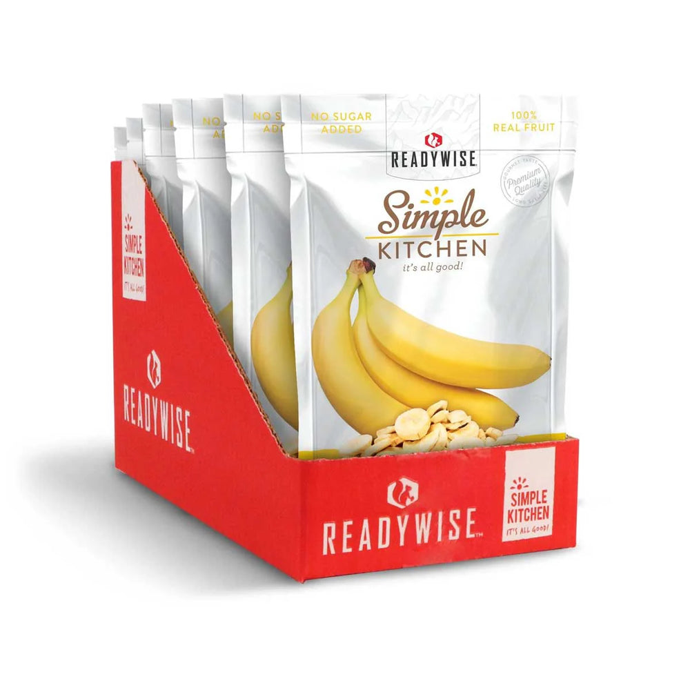 ReadyWise Freeze-Dried Bananas Pouch - 6 Pack