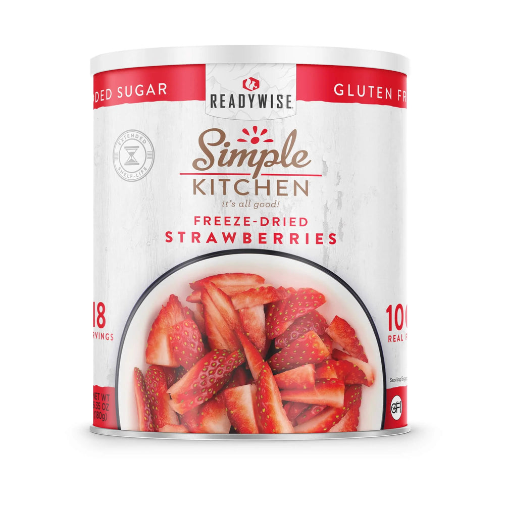 ReadyWise Freeze Dried Sliced Strawberries Can - 18 Servings
