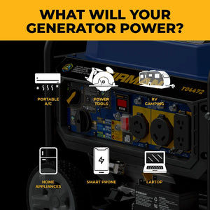 FIRMAN Tri-Fuel Portable Generator with CO Alert Electric Start, 5,500/4,400W, view 5