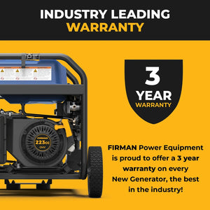 FIRMAN Tri-Fuel Portable Generator with CO Alert Electric Start, 5,500/4,400W, view 4