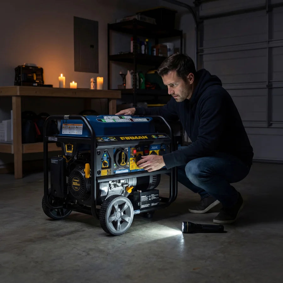 FIRMAN Tri-Fuel Portable Generator Electric Start with CO Alert, 7,850/6,300W, view 13