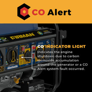 FIRMAN Tri-Fuel Portable Generator Electric Start with CO Alert, 7,850/6,300W, view 6