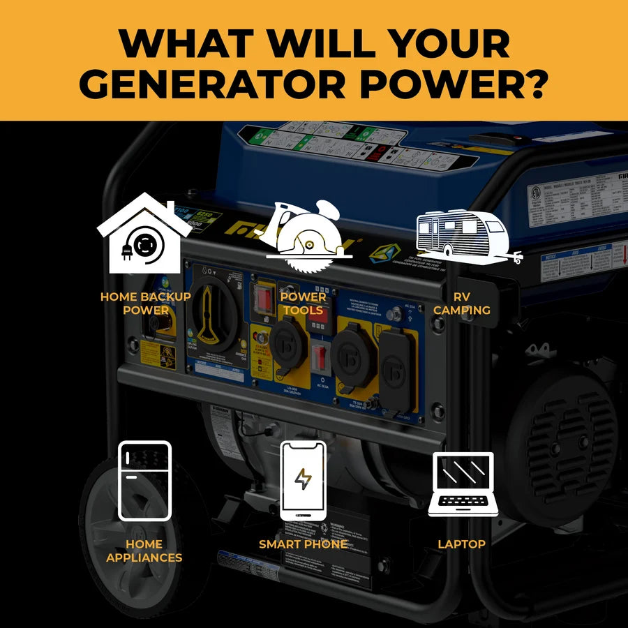 FIRMAN Tri-Fuel Portable Generator Electric Start with CO Alert, 7,850/6,300W, view 5