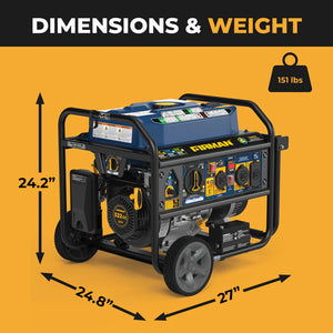 FIRMAN Tri-Fuel Portable Generator Electric Start with CO Alert, 7,850/6,300W, view 3