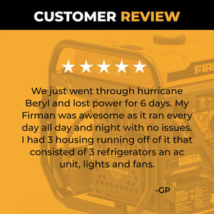 FIRMAN Tri-Fuel Portable Generator with CO Alert Electric Start, 9,400/7,500W, view 6