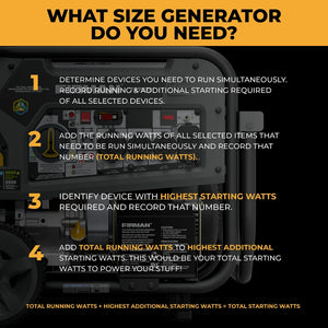FIRMAN Tri-Fuel Portable Generator with CO Alert Electric Start, 9,400/7,500W, view 2