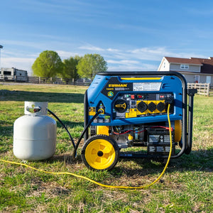 FIRMAN Tri-Fuel Portable Generator with CO Alert, Electric & Recoil Start, 10,000/8,000W, view 12