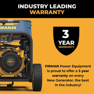 FIRMAN Tri-Fuel Portable Generator with CO Alert, Electric & Recoil Start, 10,000/8,000W, view 5